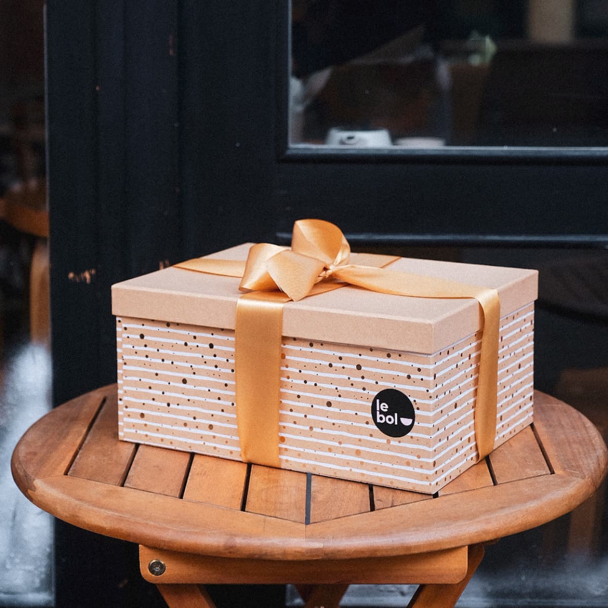 New Year Box on Table